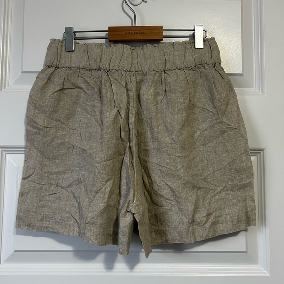NWT J. Crew High Waist Linen Pull On Shorts - Tan - Picture 4 of 9